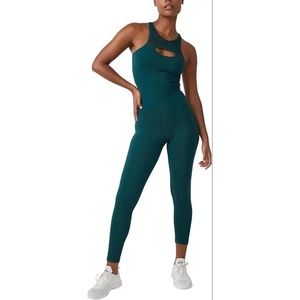 Free People Movement Free Style One Piece Racerback Teal Green Bodysuit Med size